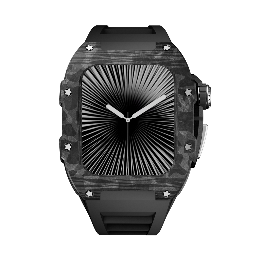CARBON Series Case for Apple Watch Series 10,11 - 46mm  SILVER & CARBON FIBRE