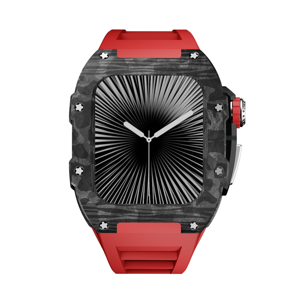 CARBON Series Case for Apple Watch Series 10,11 - 46mm  SILVER & CARBON FIBRE