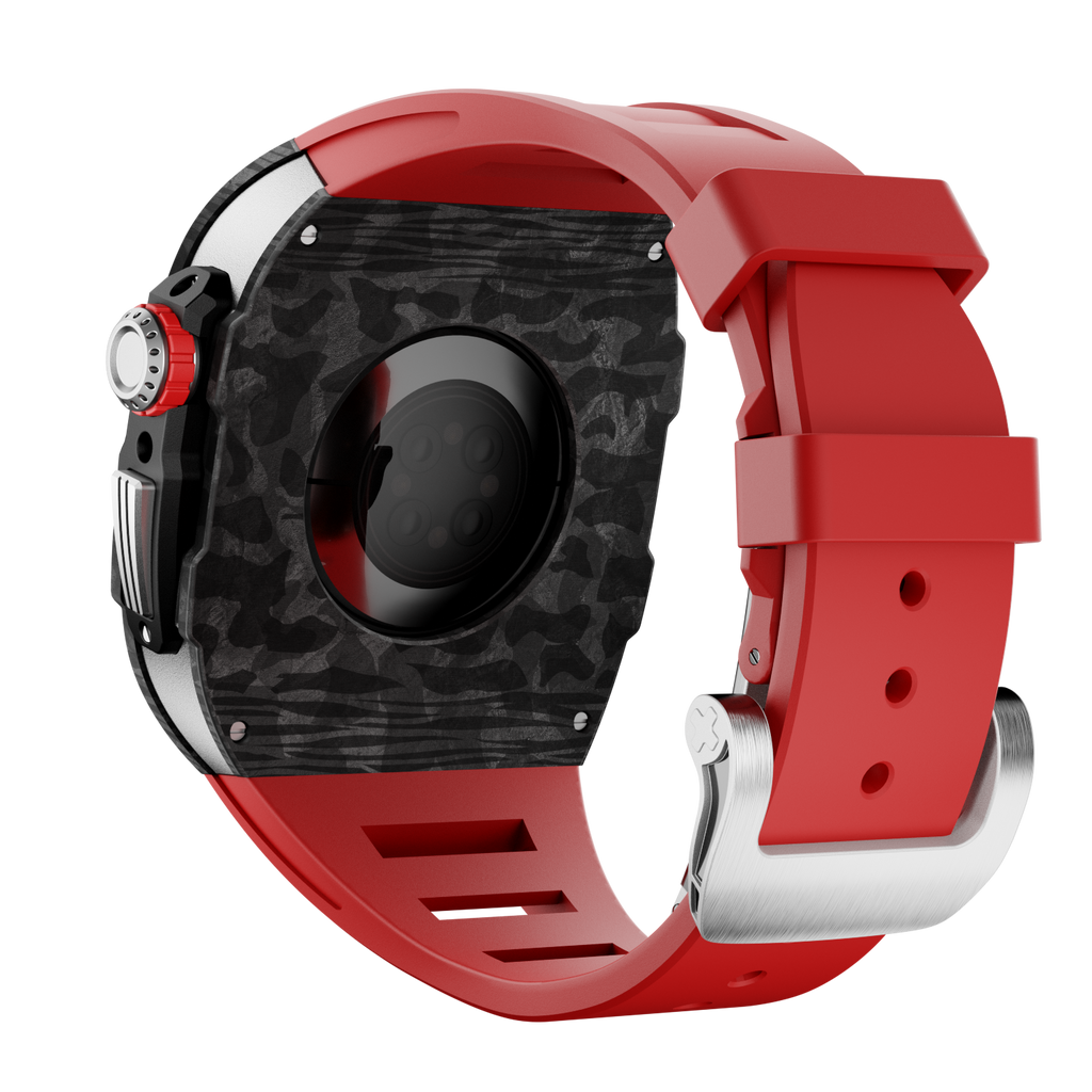 CARBON Series Case for Apple Watch Series 10,11 - 46mm  SILVER & CARBON FIBRE