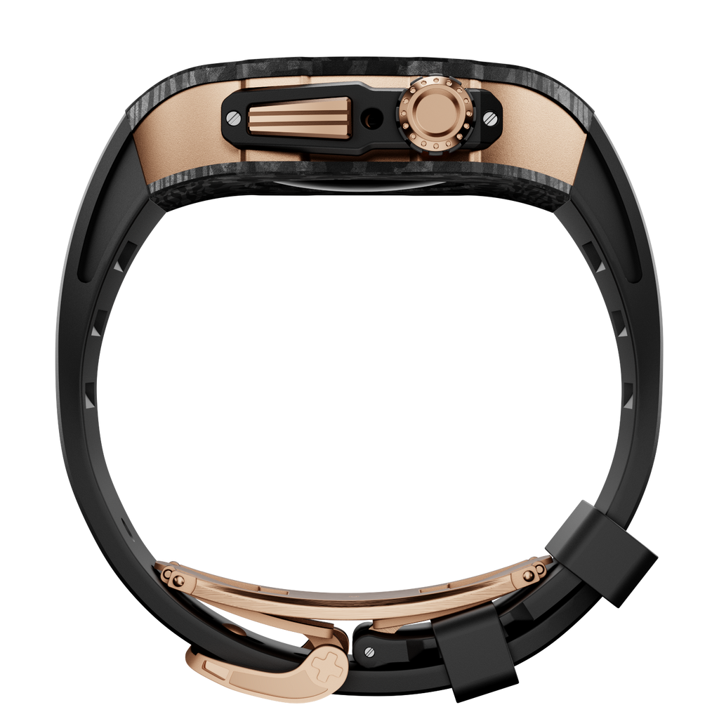 CARBON Series Case for Apple Watch Series 10,11 - 46mm  ROSE GOLD  & CARBON FIBRE