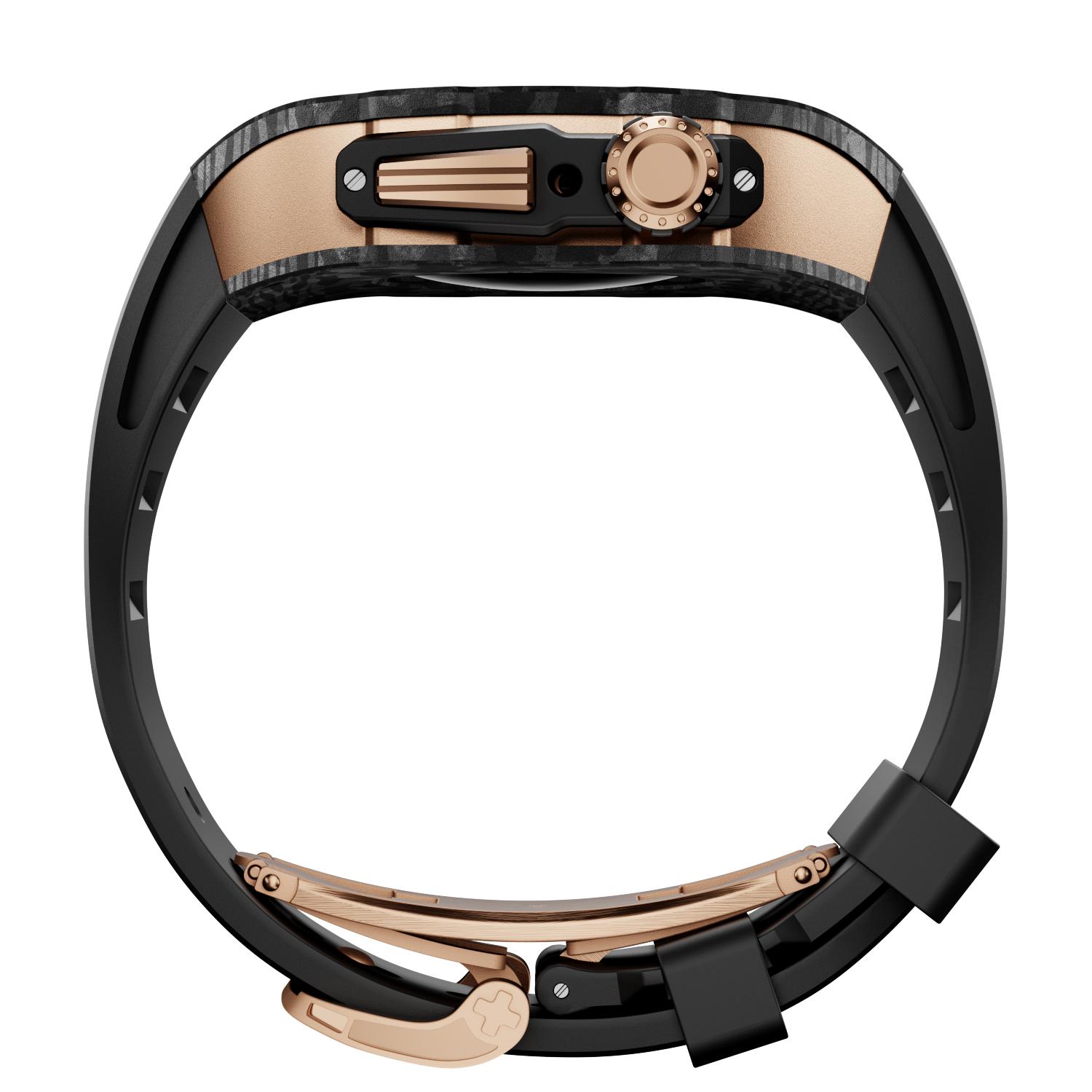 CARBON Series Case for Apple Watch Series 10,11 - 46mm  ROSE GOLD  & CARBON FIBRE