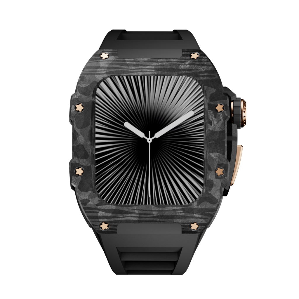 CARBON Series Case for Apple Watch Series 10,11 - 46mm  ROSE GOLD  & CARBON FIBRE
