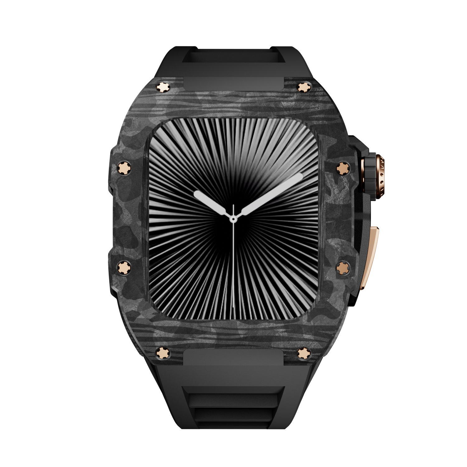 CARBON Series Case for Apple Watch Series 10,11 - 46mm  ROSE GOLD  & CARBON FIBRE