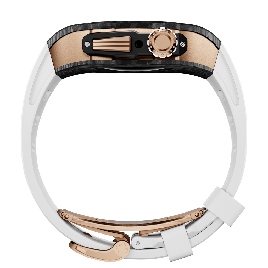 CARBON Series Case for Apple Watch Series 10,11 - 46mm  ROSE GOLD  & CARBON FIBRE