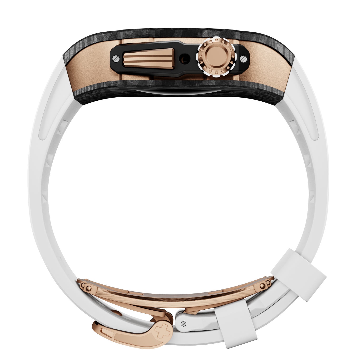 CARBON Series Case for Apple Watch Series 10,11 - 46mm  ROSE GOLD  & CARBON FIBRE