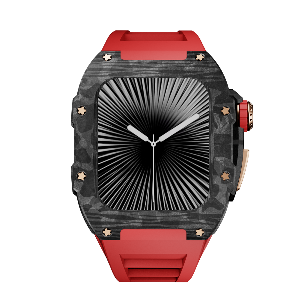 CARBON Series Case for Apple Watch Series 10,11 - 46mm  ROSE GOLD  & CARBON FIBRE