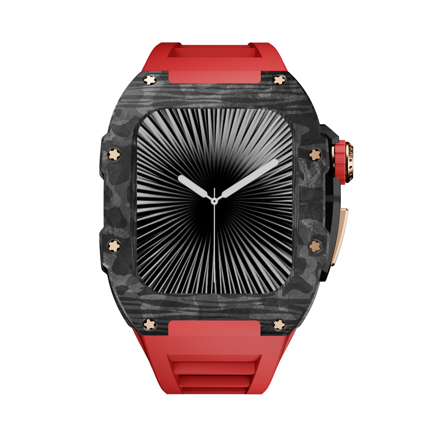 CARBON Series Case for Apple Watch Series 10,11 - 46mm  ROSE GOLD  & CARBON FIBRE