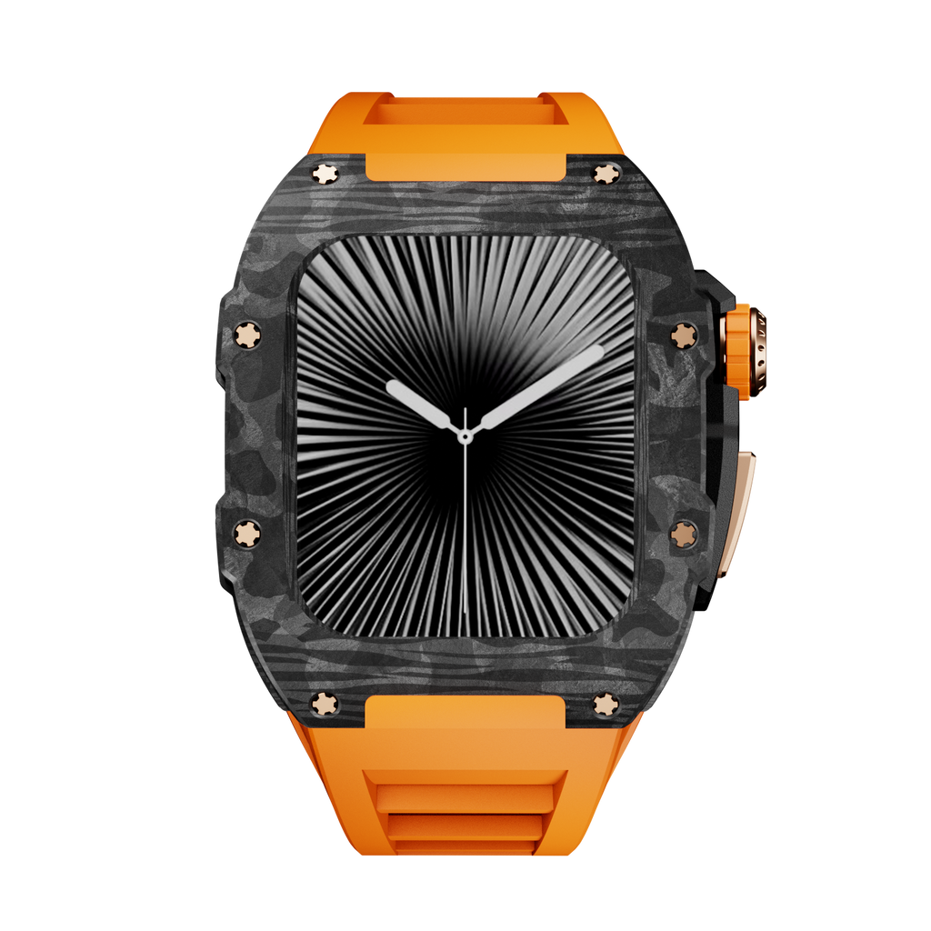 CARBON Series Case for Apple Watch Series 10,11 - 46mm  ROSE GOLD  & CARBON FIBRE