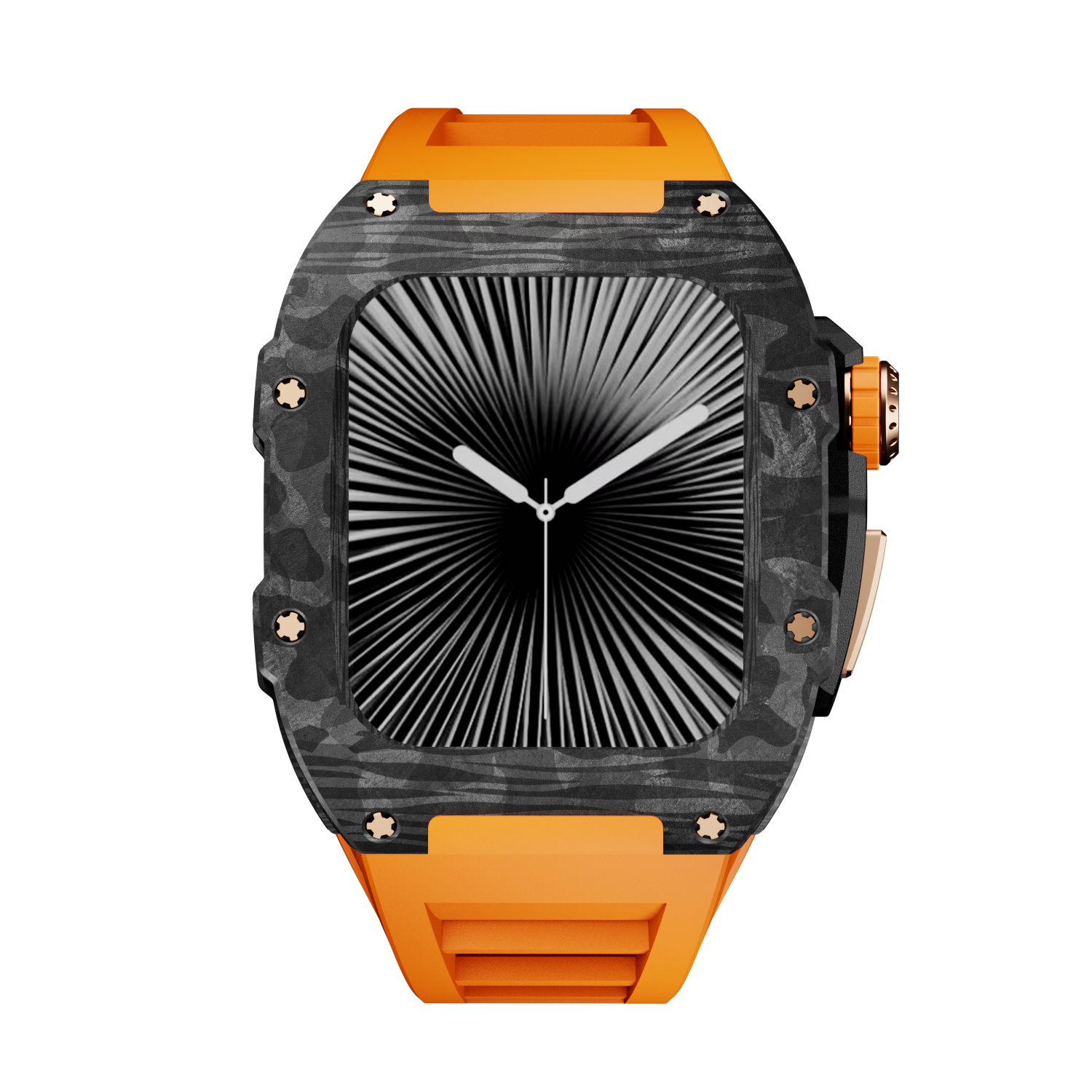 CARBON Series Case for Apple Watch Series 10,11 - 46mm  ROSE GOLD  & CARBON FIBRE