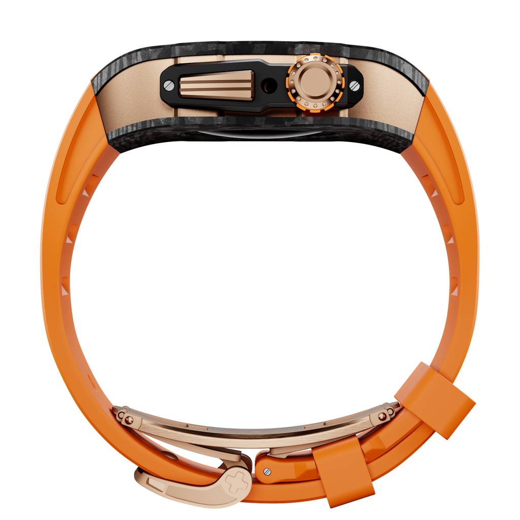 CARBON Series Case for Apple Watch Series 10,11 - 46mm  ROSE GOLD  & CARBON FIBRE