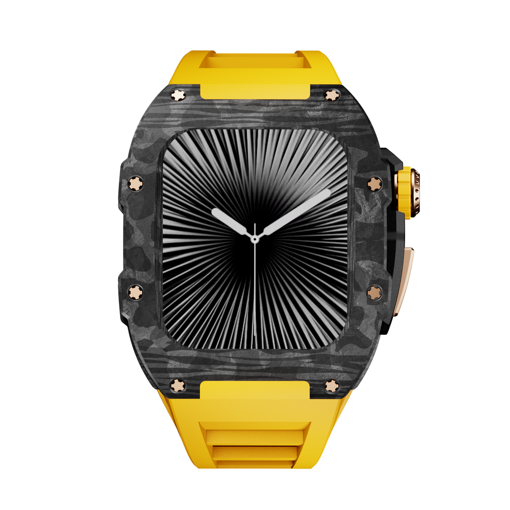 CARBON Series Case for Apple Watch Series 10,11 - 46mm  ROSE GOLD  & CARBON FIBRE