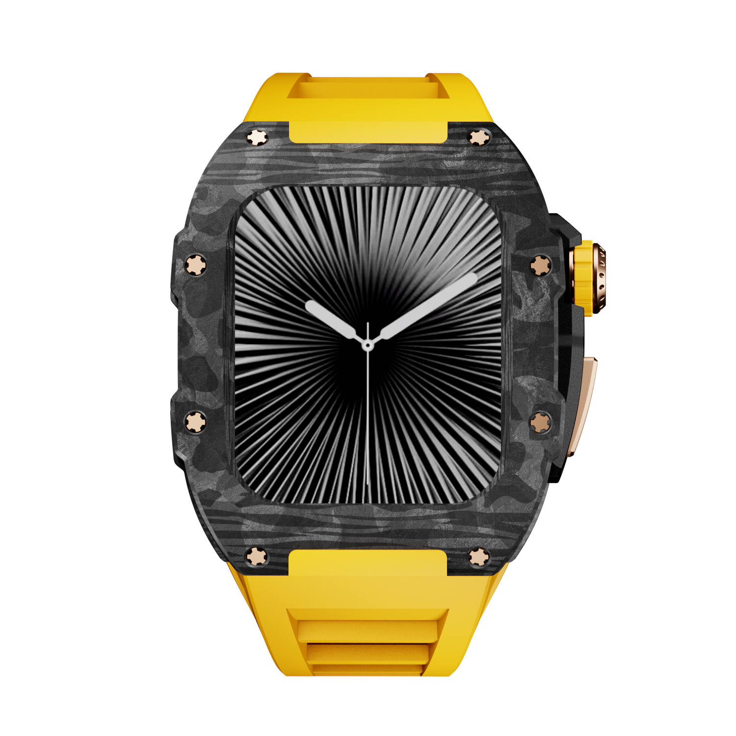 CARBON Series Case for Apple Watch Series 10,11 - 46mm  ROSE GOLD  & CARBON FIBRE