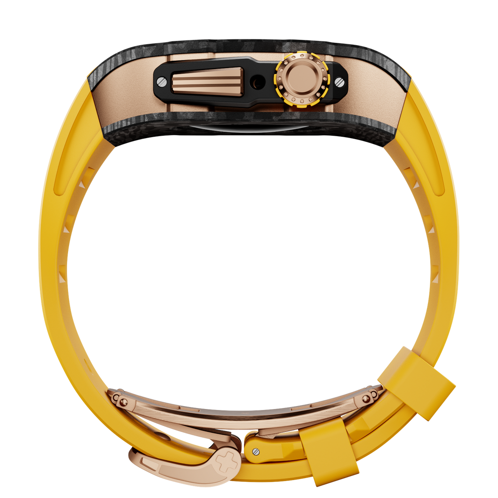 CARBON Series Case for Apple Watch Series 10,11 - 46mm  ROSE GOLD  & CARBON FIBRE