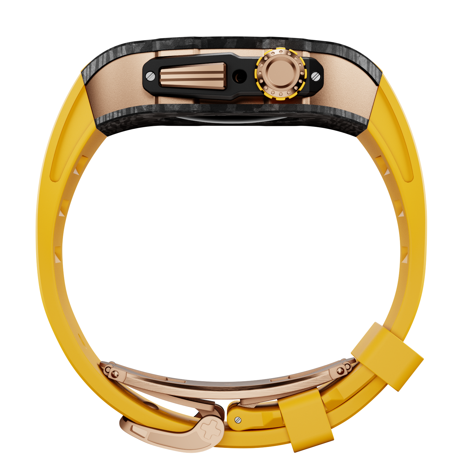 CARBON Series Case for Apple Watch Series 10,11 - 46mm  ROSE GOLD  & CARBON FIBRE