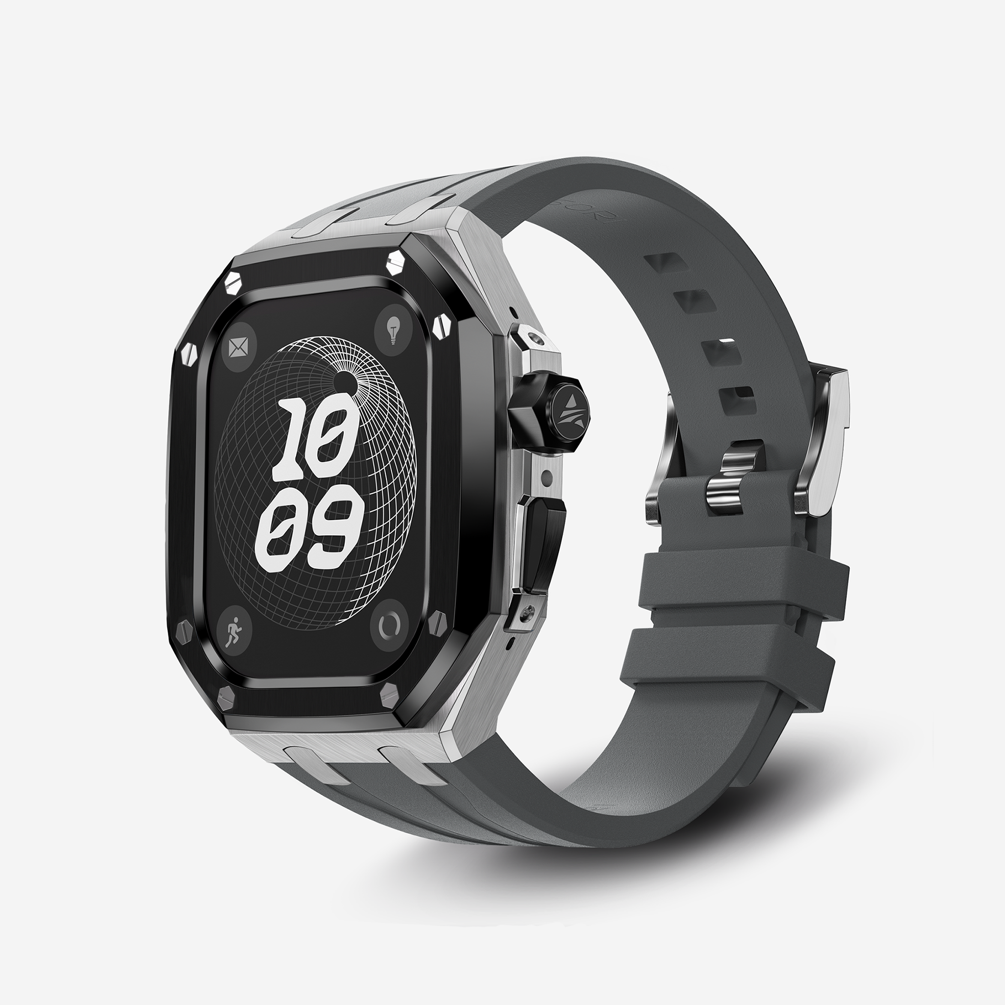 APRO TF 49MM Titanium Apple Watch Ultra Modification Kit (Silver Black)