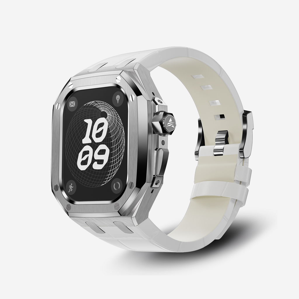 AP ROYAL OAK STYLE  49MM Titanium Apple Watch Modification Kit (Silver)