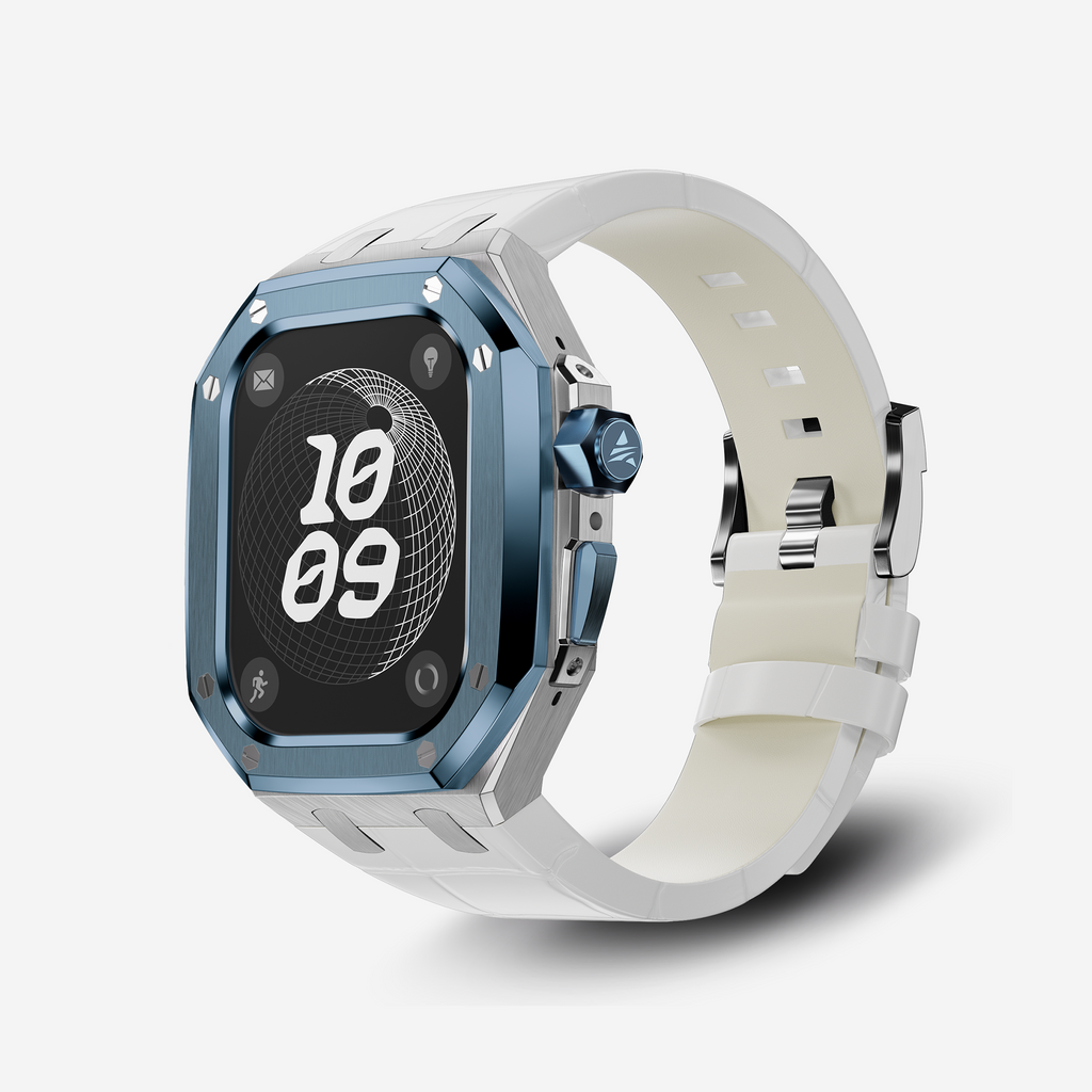 APRO TL 49MM Titanium Apple Watch Modification Kit (Silver Blue)