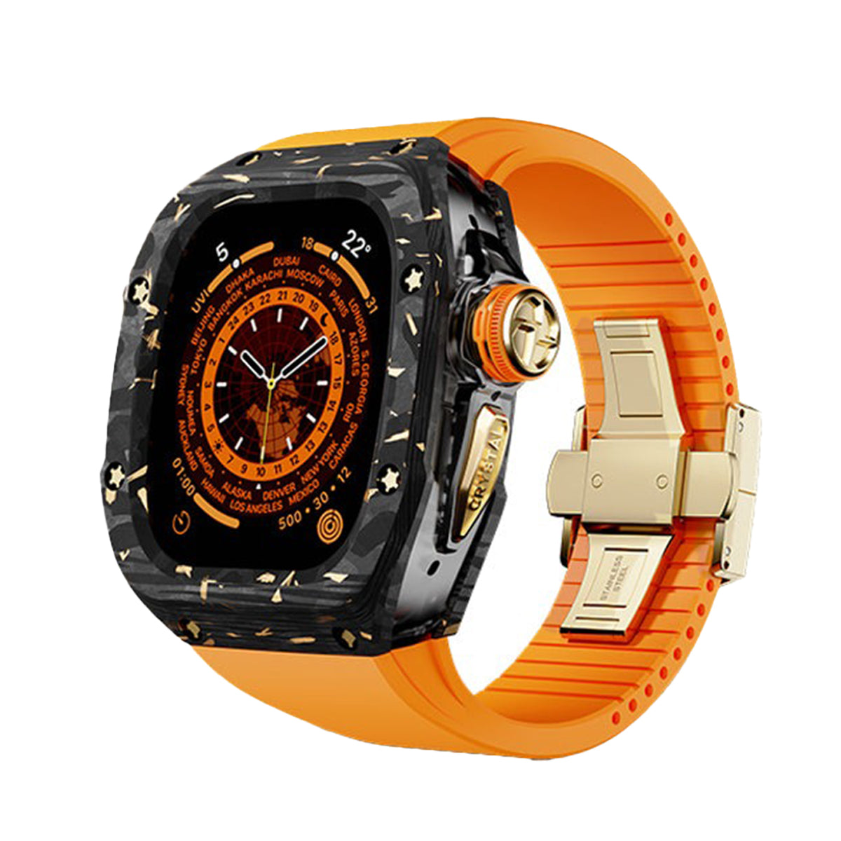 RM GOLD MIX CARBON FIBRE 49mm - Case for Apple Watch Ultra