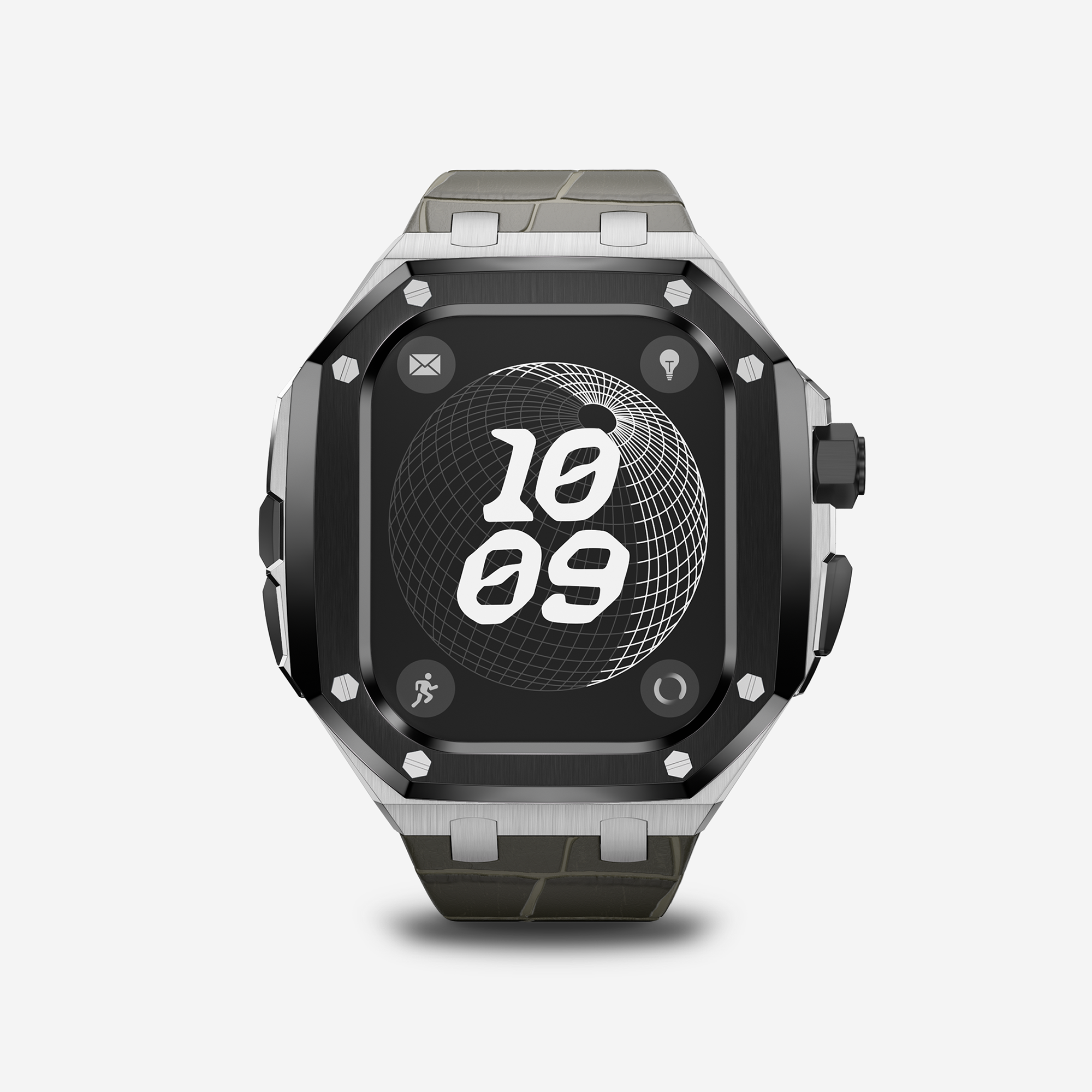 APRO TL 49MM Titanium Apple Watch Modification Kit (Silver Black)