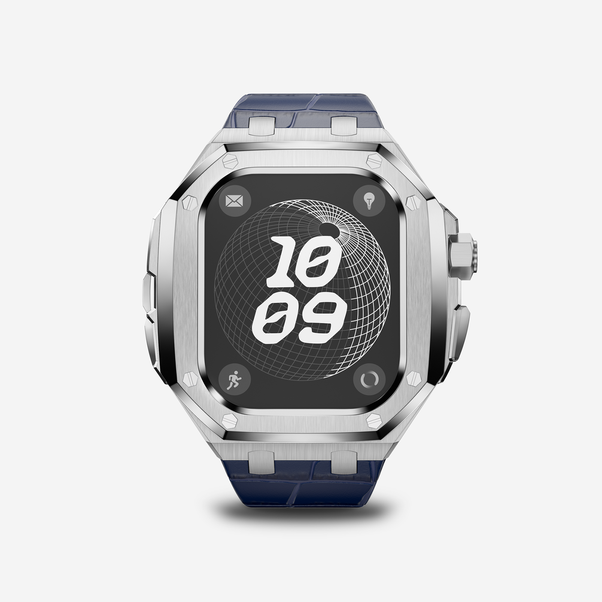 AP ROYAL OAK STYLE  49MM Titanium Apple Watch Modification Kit (Silver)