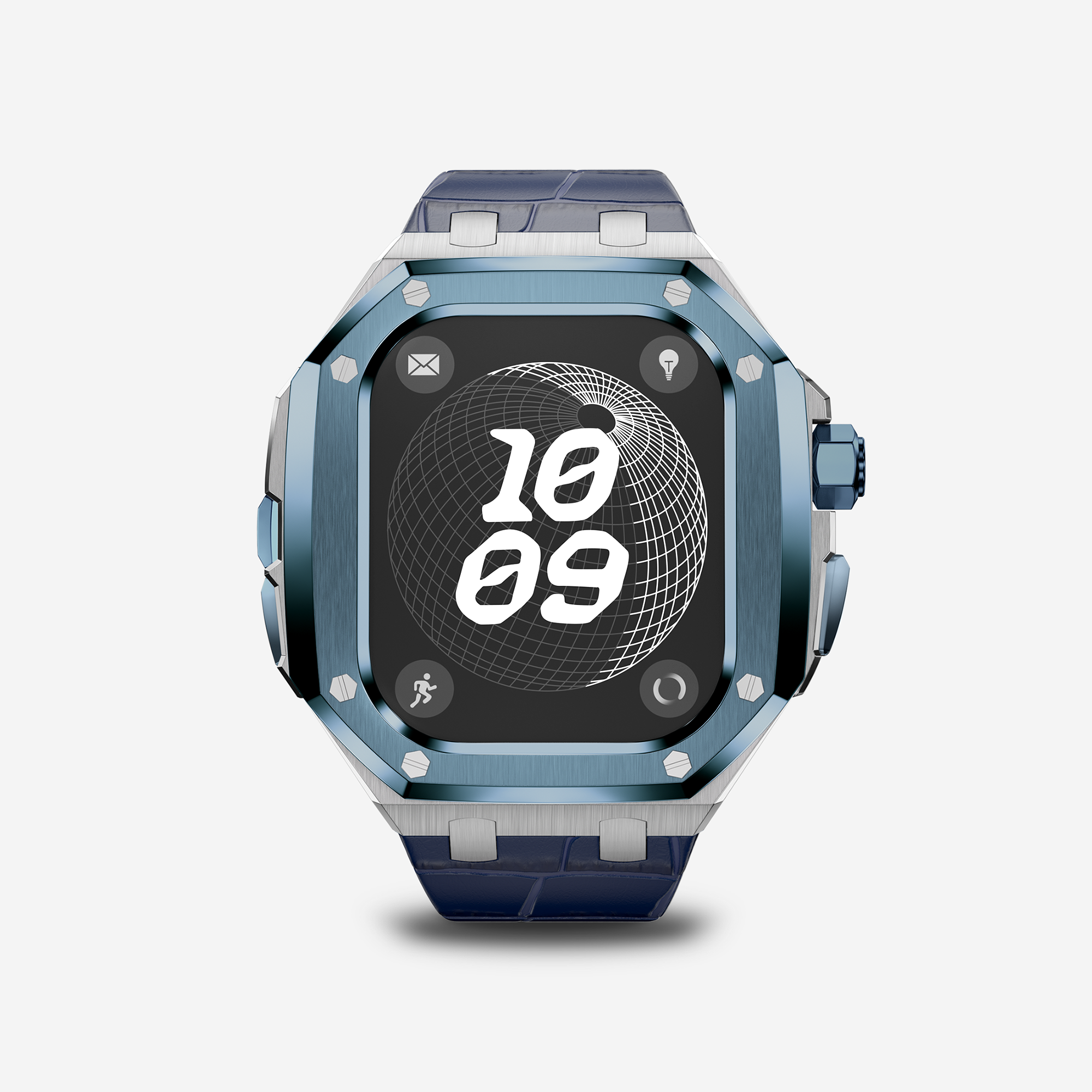 APRO TL 49MM Titanium Apple Watch Modification Kit (Silver Blue)