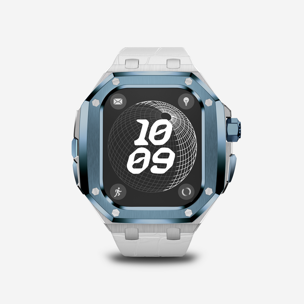 APRO TL 49MM Titanium Apple Watch Modification Kit (Silver Blue)