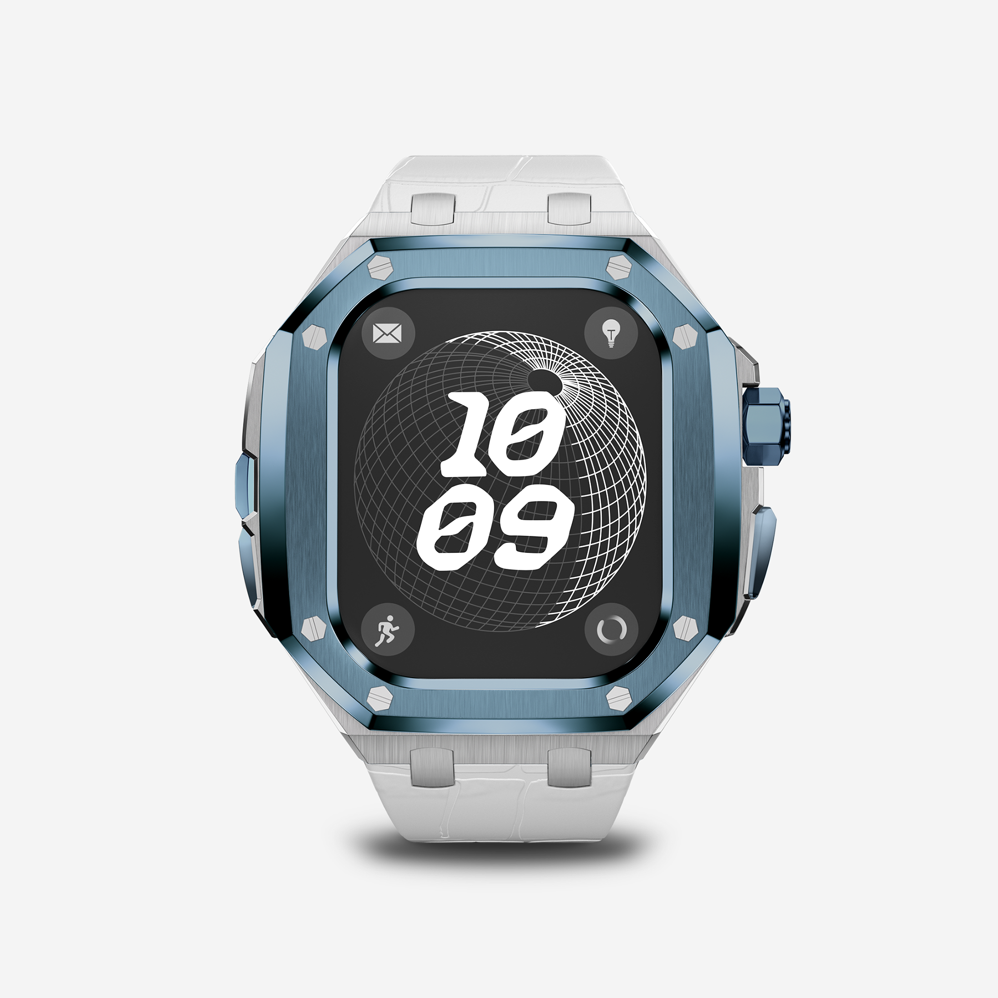 APRO TL 49MM Titanium Apple Watch Modification Kit (Silver Blue)