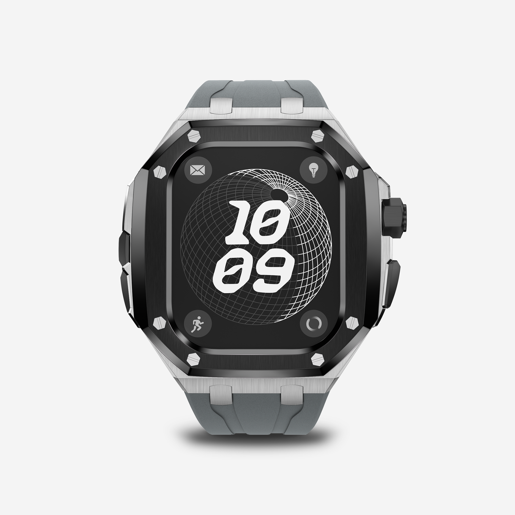 APRO TF 49MM Titanium Apple Watch Ultra Modification Kit (Silver Black)