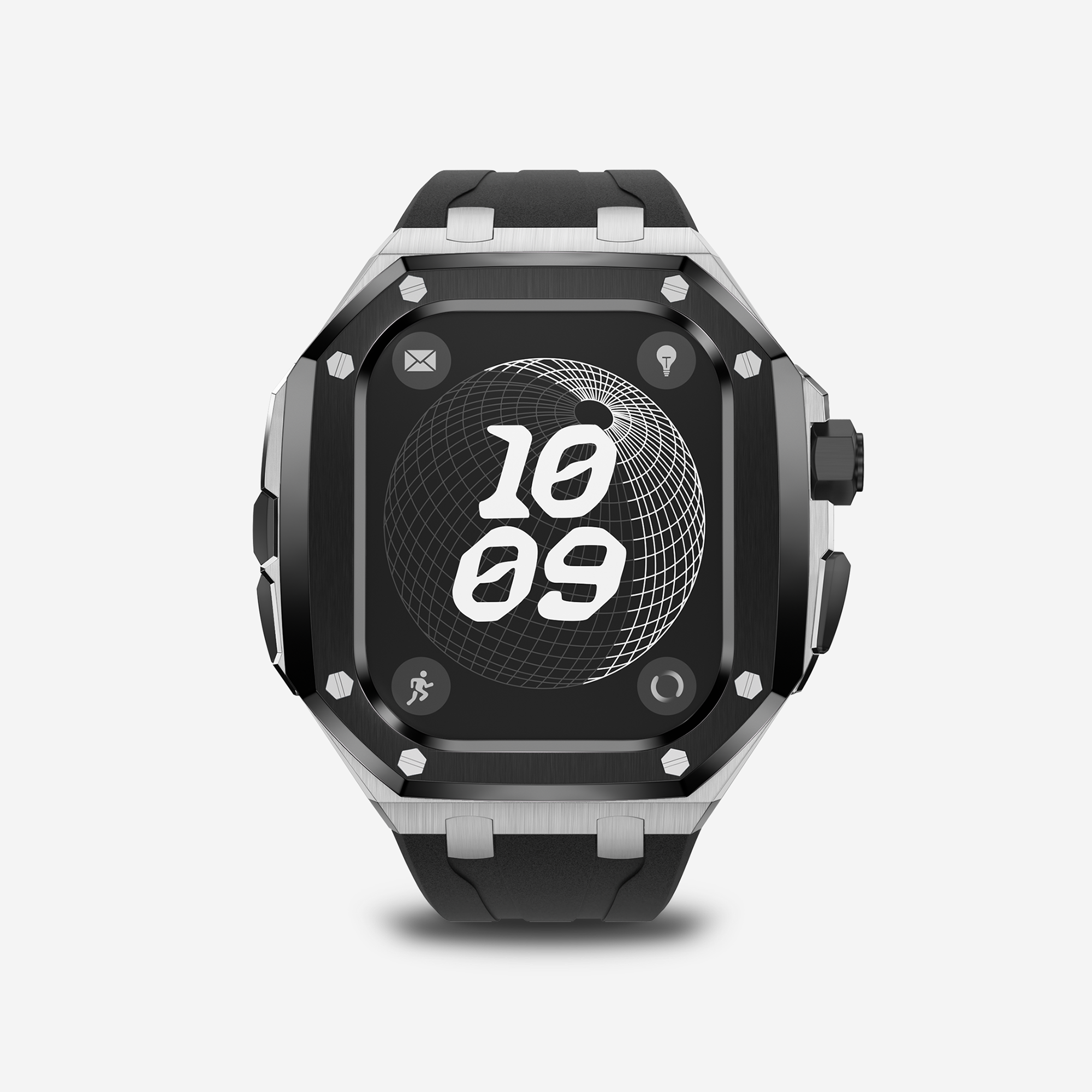 APRO TF 49MM Titanium Apple Watch Ultra Modification Kit (Silver Black)