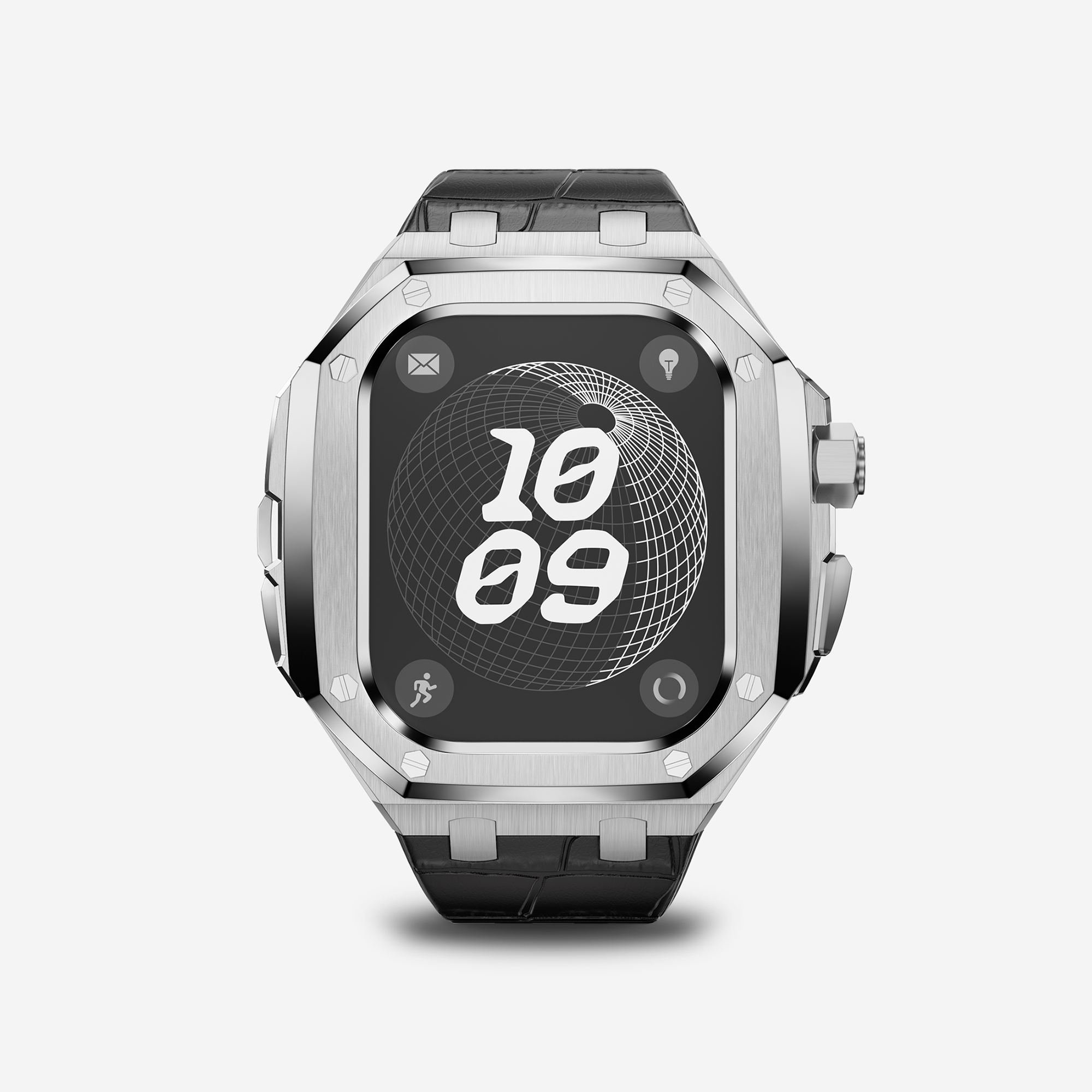 AP ROYAL OAK STYLE  49MM Titanium Apple Watch Modification Kit (Silver)