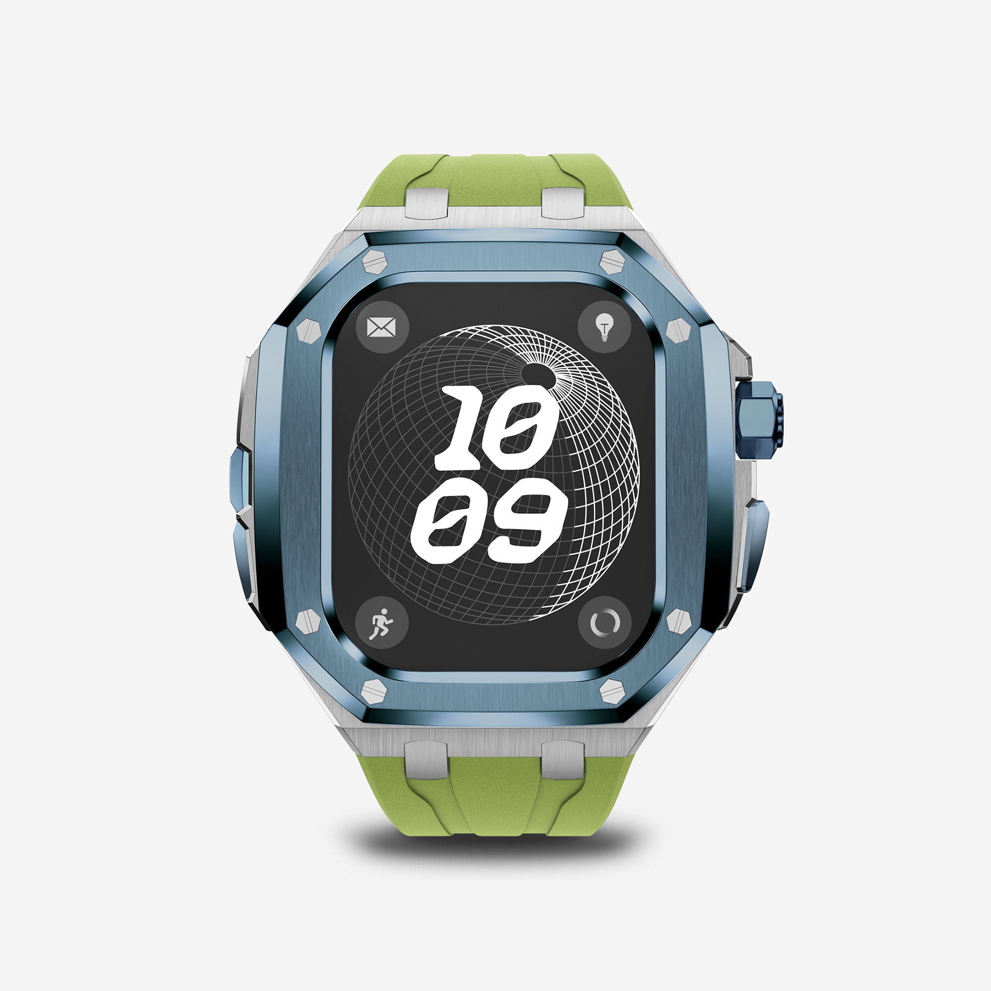 AP RO4950  49MM Titanium Apple Watch Ultra Modification Kit (Silver Blue)