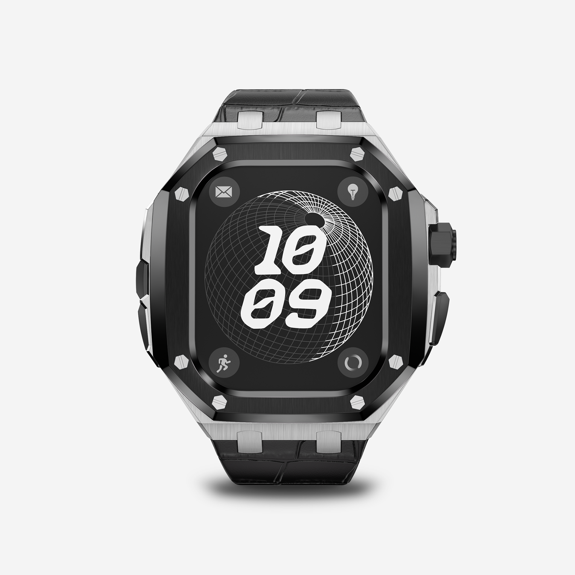 APRO TL 49MM Titanium Apple Watch Modification Kit (Silver Black)