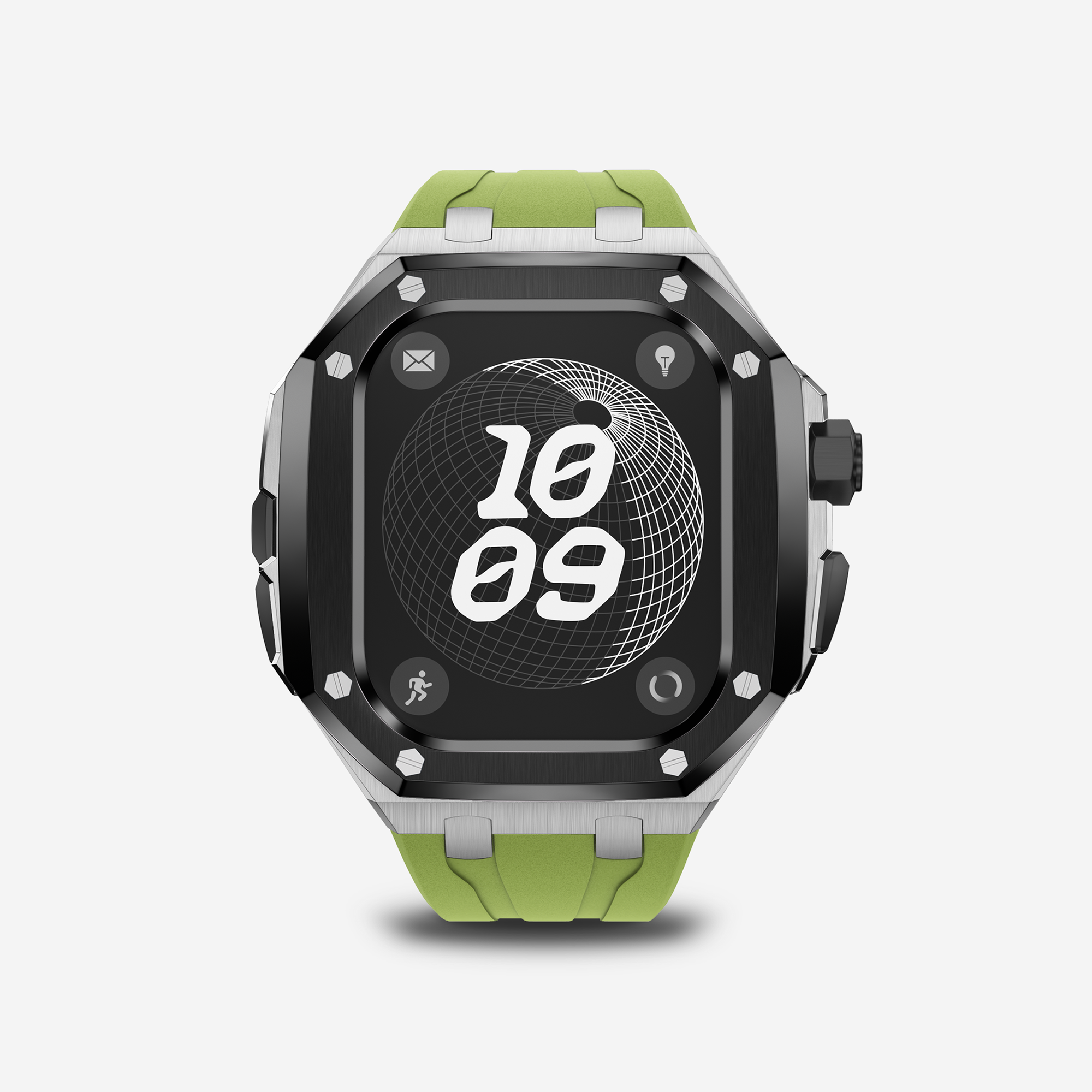 APRO TF 49MM Titanium Apple Watch Ultra Modification Kit (Silver Black)