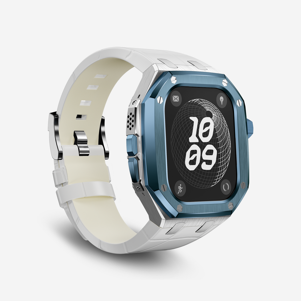 APRO TL 49MM Titanium Apple Watch Modification Kit (Silver Blue)