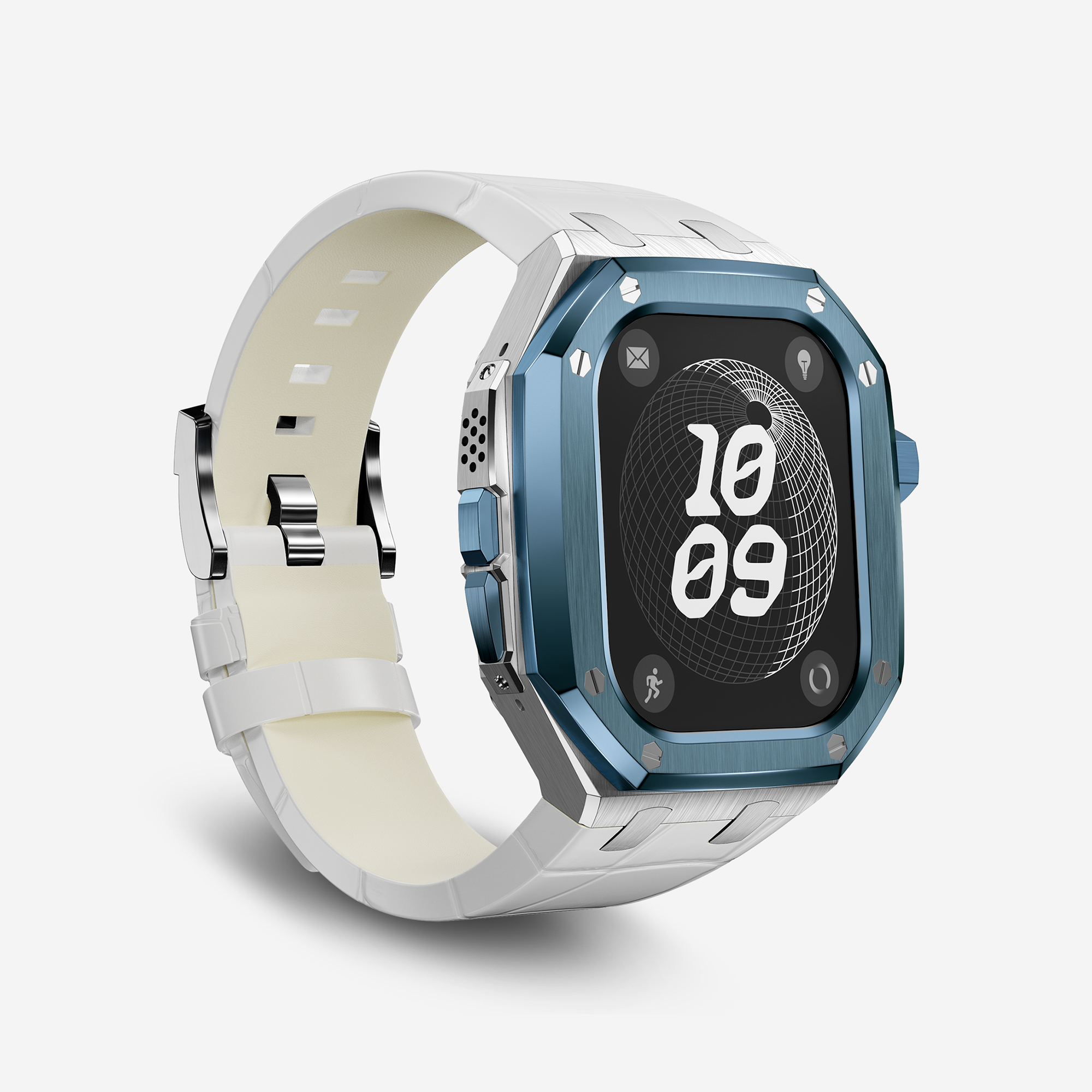 APRO TL 49MM Titanium Apple Watch Modification Kit (Silver Blue)