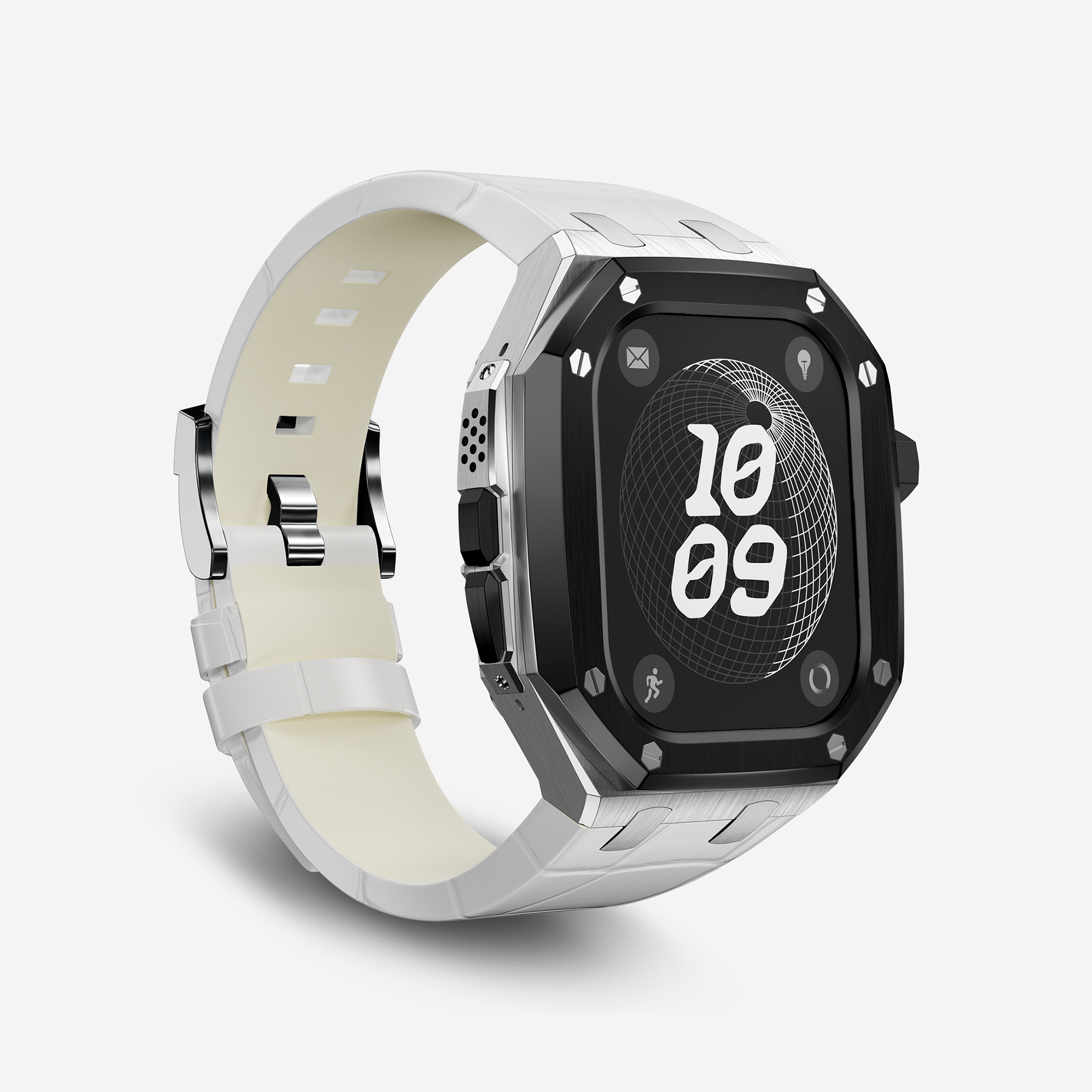 APRO TL 49MM Titanium Apple Watch Modification Kit (Silver Black)