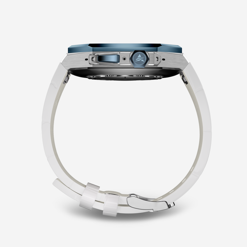 APRO TL 49MM Titanium Apple Watch Modification Kit (Silver Blue)