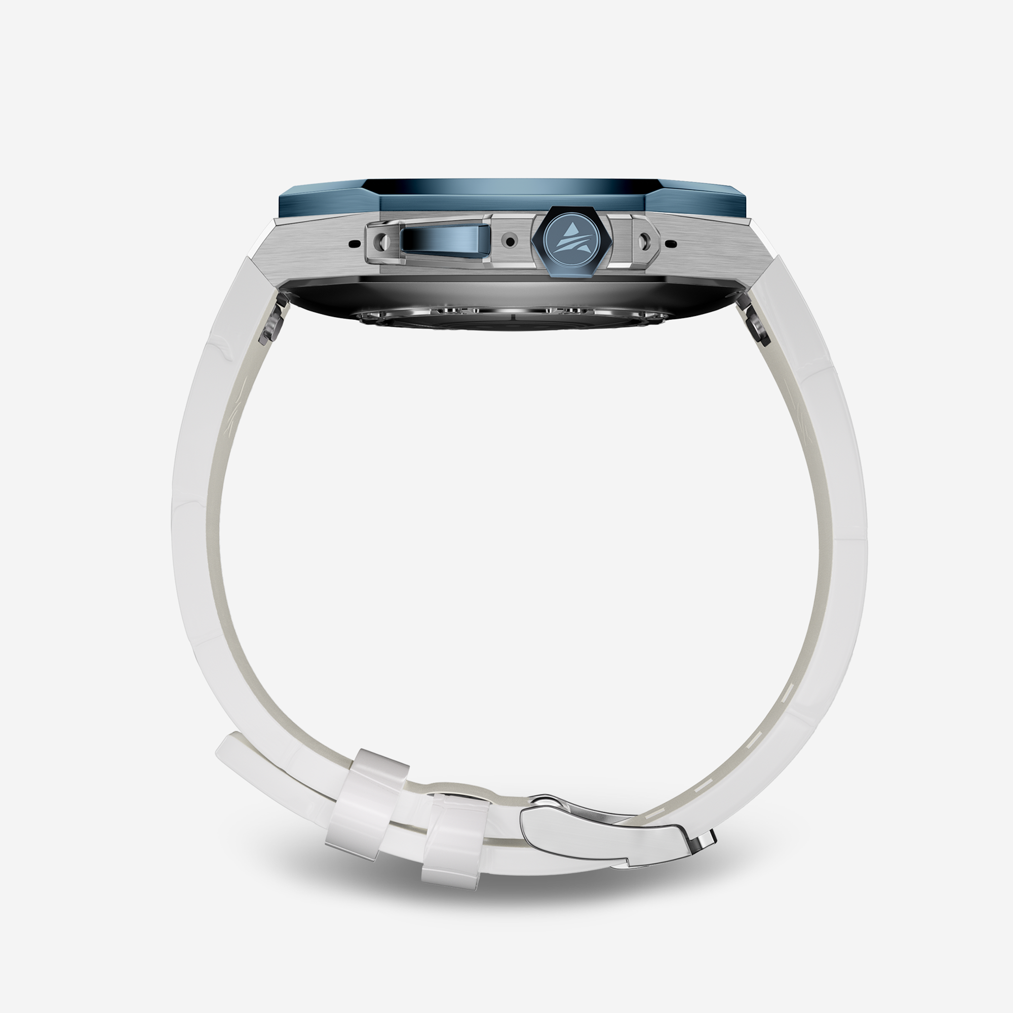 APRO TL 49MM Titanium Apple Watch Modification Kit (Silver Blue)