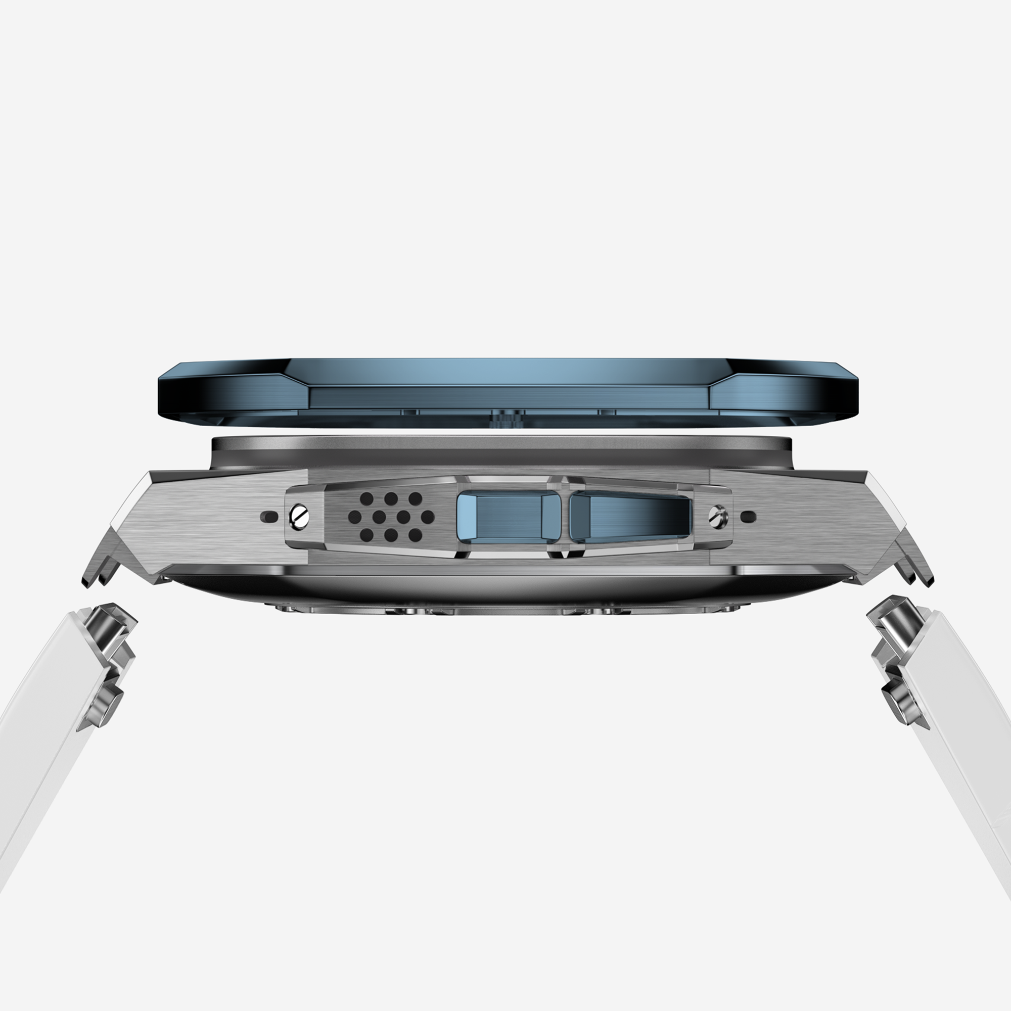 APRO TL 49MM Titanium Apple Watch Modification Kit (Silver Blue)