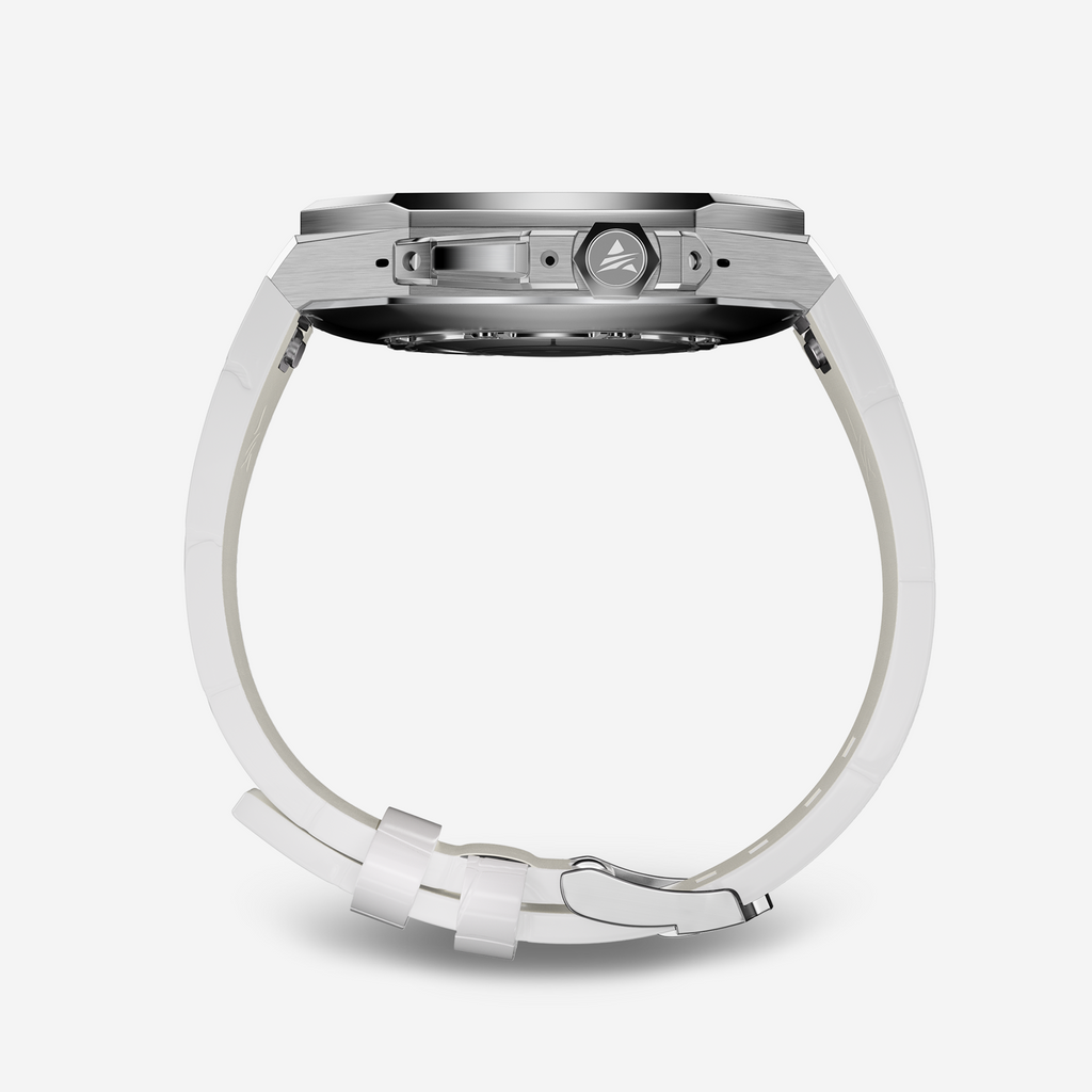 AP ROYAL OAK STYLE  49MM Titanium Apple Watch Modification Kit (Silver)
