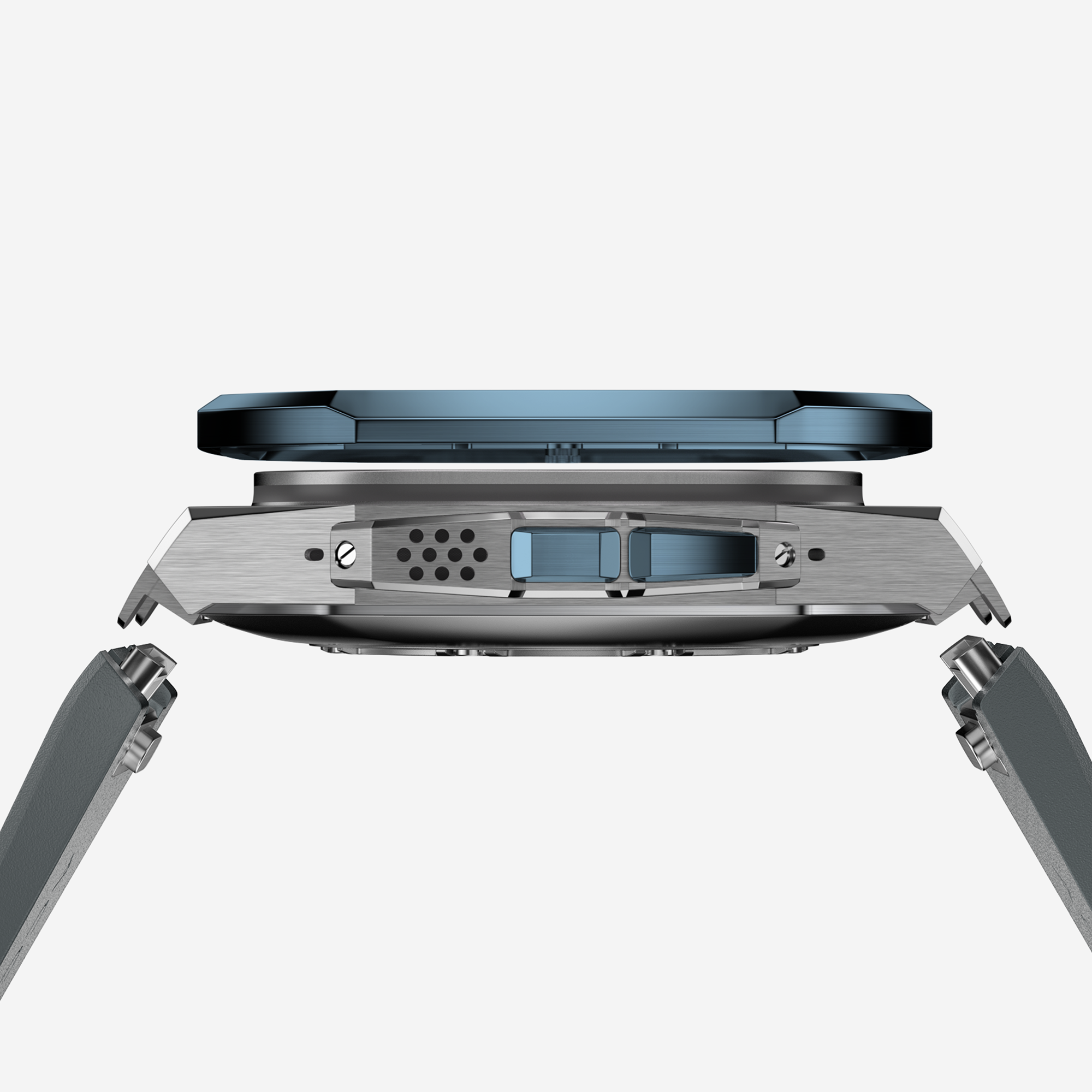 AP RO4950  49MM Titanium Apple Watch Ultra Modification Kit (Silver Blue)