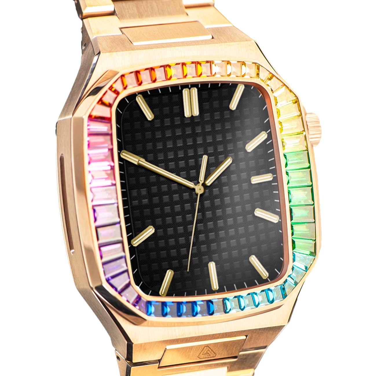 Apple Watch Case / NEMESI - LTD Edition Rose Gold Raimbow Diamond
