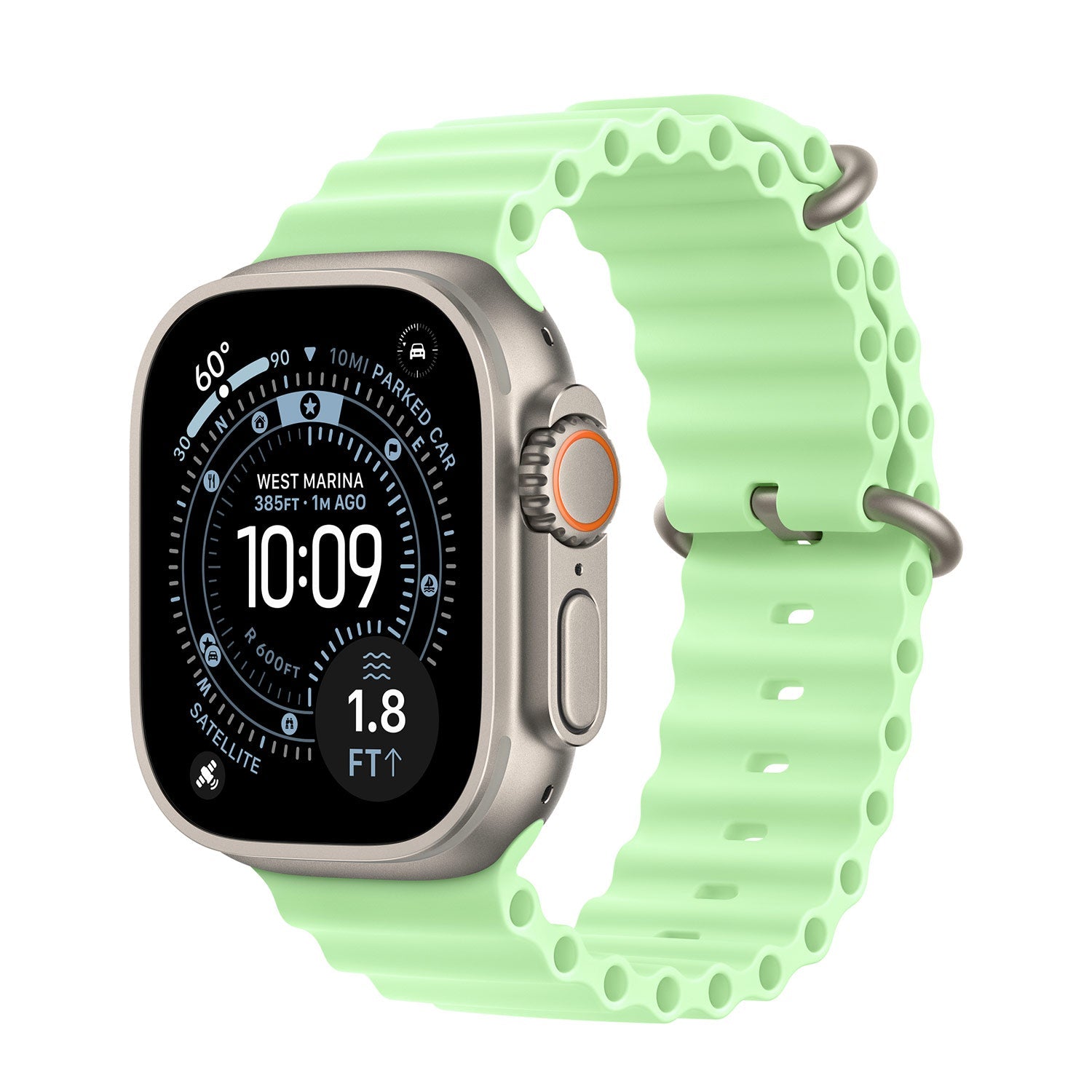 Ocean Replacement Strap for Apple Watch - Neon Green (Fall/2025)