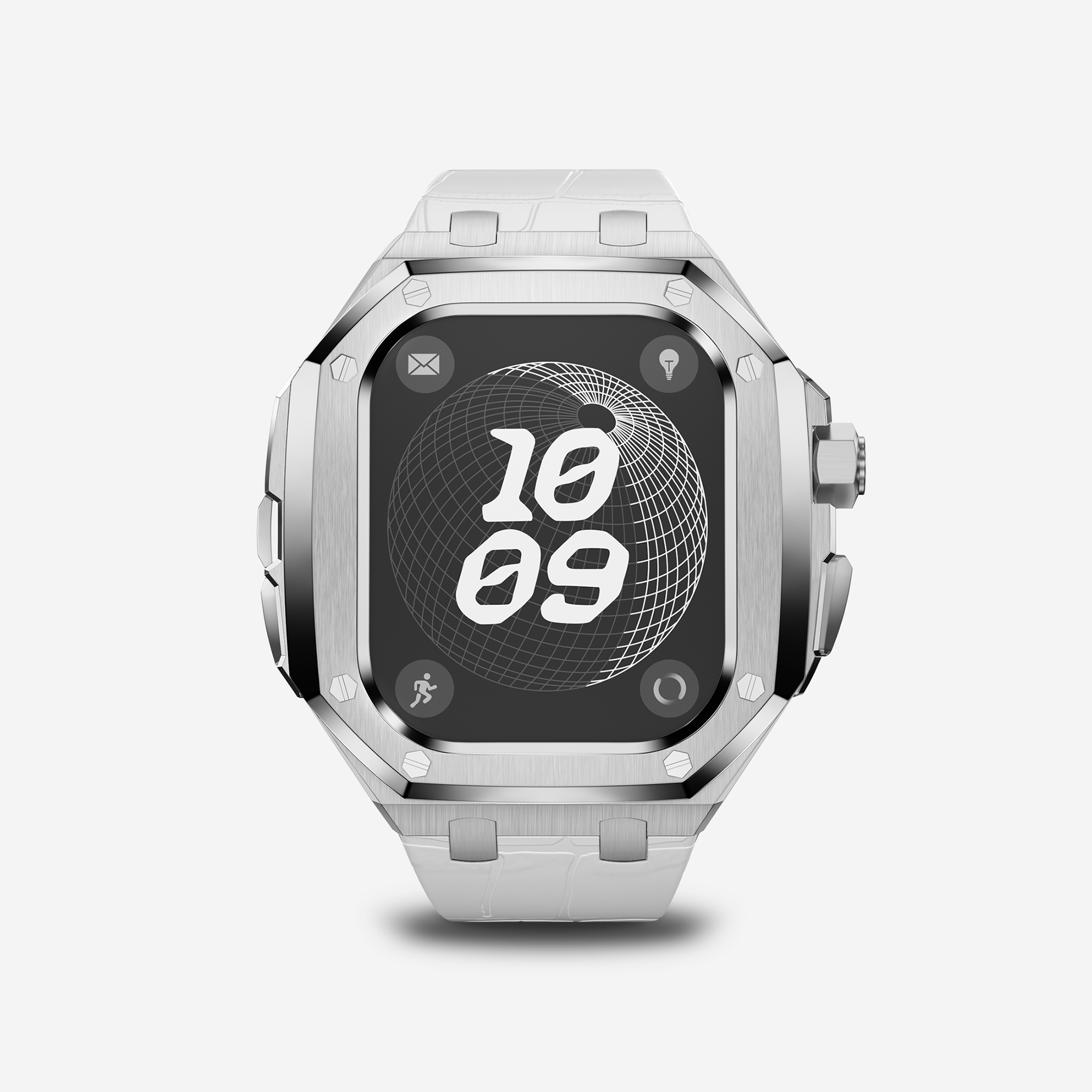 AP ROYAL OAK STYLE  49MM Titanium Apple Watch Modification Kit (Silver)