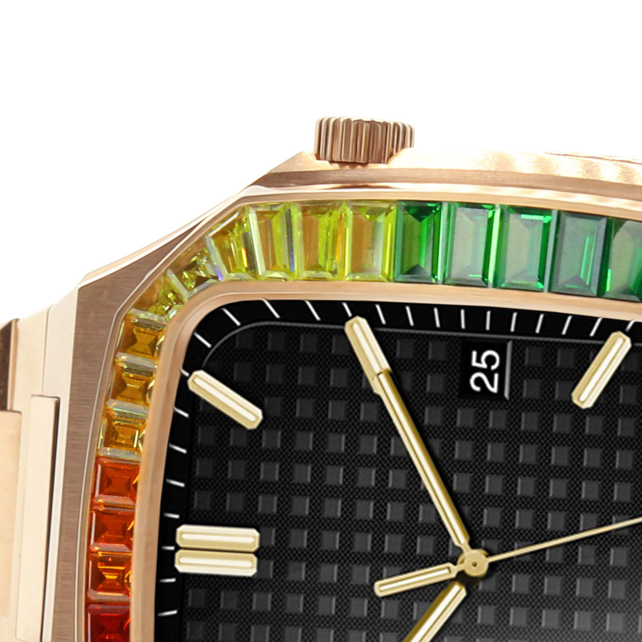 Apple Watch Case / NEMESI - LTD Edition Rose Gold Raimbow Diamond