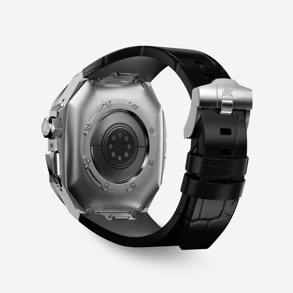 AP ROYAL OAK STYLE  49MM Titanium Apple Watch Modification Kit (Silver)