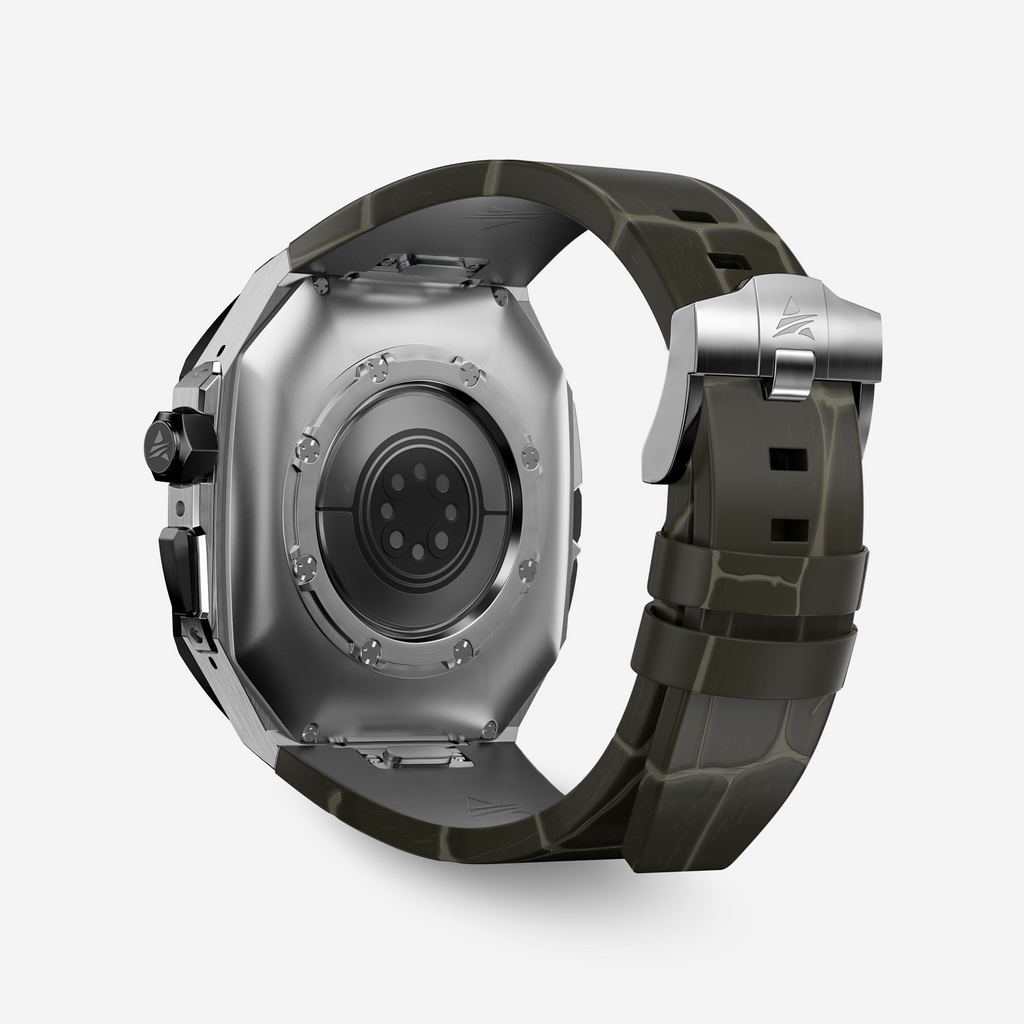 APRO TL 49MM Titanium Apple Watch Modification Kit (Silver Black)