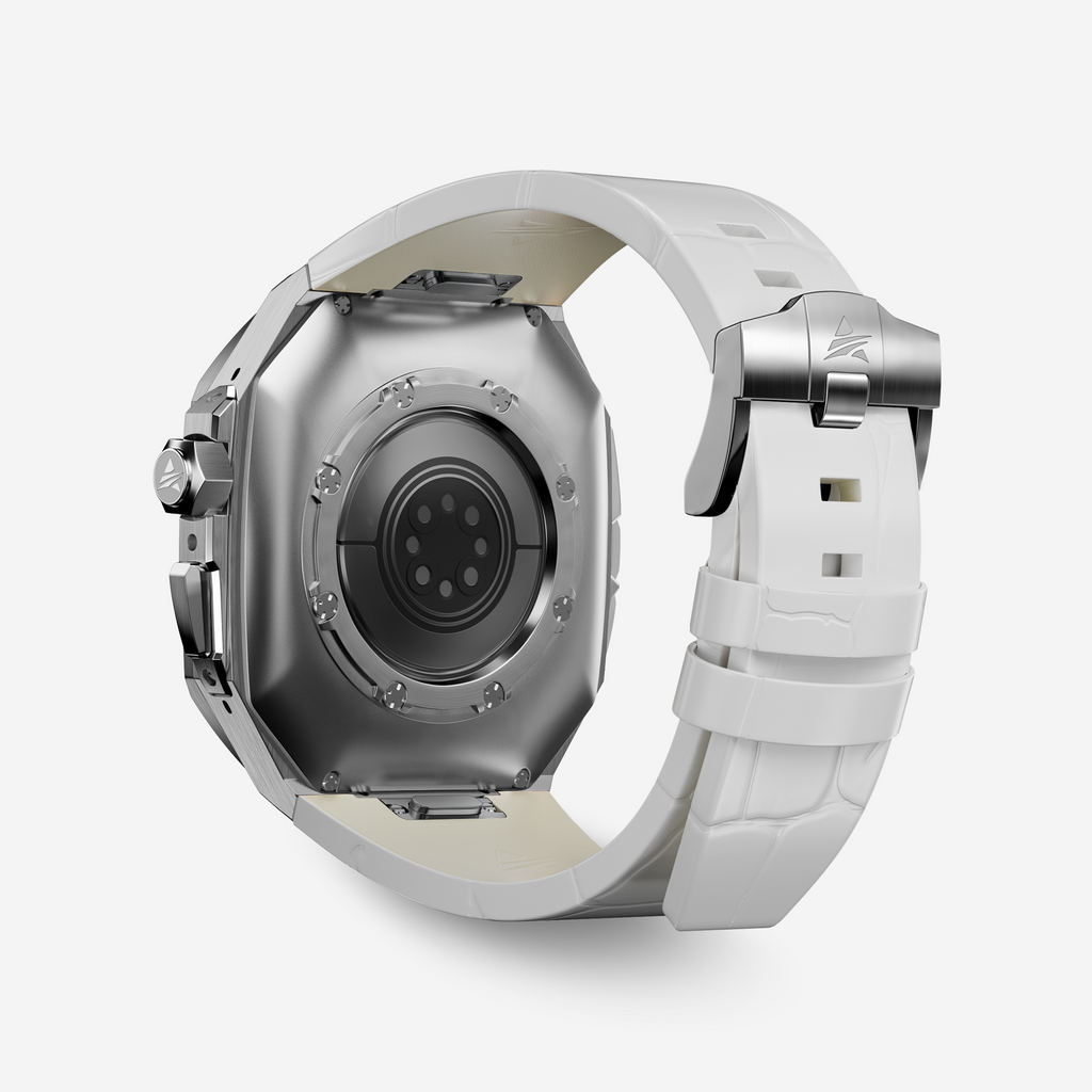 AP ROYAL OAK STYLE  49MM Titanium Apple Watch Modification Kit (Silver)