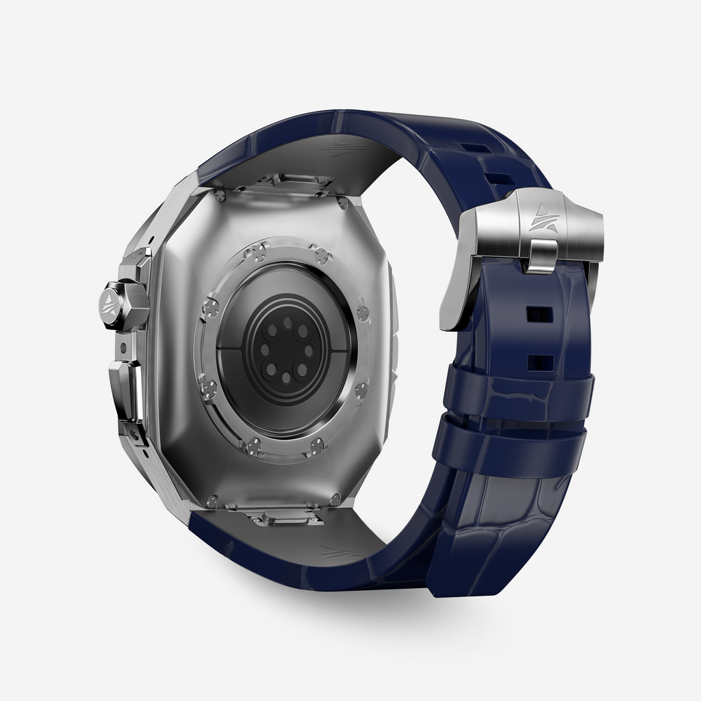 AP ROYAL OAK STYLE  49MM Titanium Apple Watch Modification Kit (Silver)