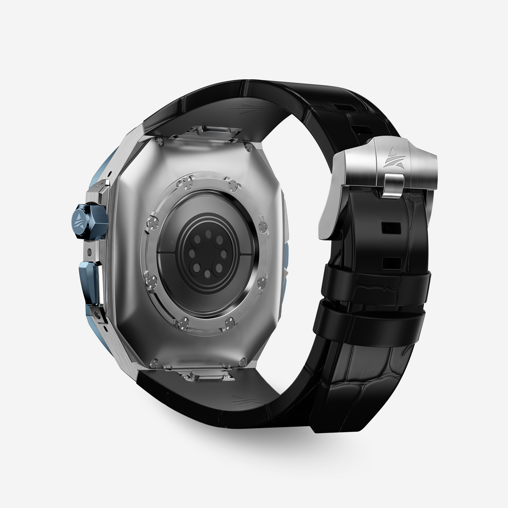 APRO TL 49MM Titanium Apple Watch Modification Kit (Silver Blue)